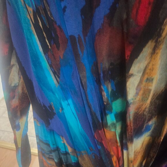 Ted Baker Vivid long dress and sleeves dress size 4. Zips up the back. Cinch low - Picture 5 of 10